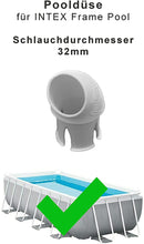 Lade das Bild in den Galerie-Viewer, Pooldüse passend für INTEX Stahlrahmenpools, abgewinkelt für bessere Umwälzung und Reinigung