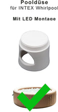 Lade das Bild in den Galerie-Viewer, Pooldüse passend für Intex WHIRLPOOLS, abgewinkelt für bessere Umwälzung und Reinigung inkl. Außengewinde zur Montage der Poolbeleuchtung …