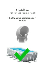 Lade das Bild in den Galerie-Viewer, Pooldüse passend für INTEX Stahlrahmenpools, abgewinkelt für bessere Umwälzung und Reinigung